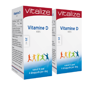 Vitalize Vitamine D Kids Voordeelverpakking 2x25ML Vitalize Vitamine D Kids Voordeelverpakking 2x25ML
