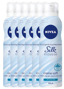 Nivea Silk Mousse Creme Soft Voordeelverpakking 6x200ML