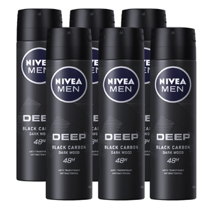 Nivea Men Deep Deodorant Spray Voordeelverpakking 6x150ML