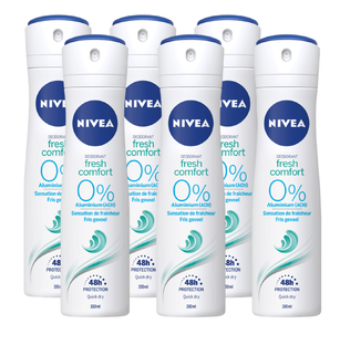 Nivea Fresh Comfort Deodorant Spray Voordeelverpakking 6x150ML