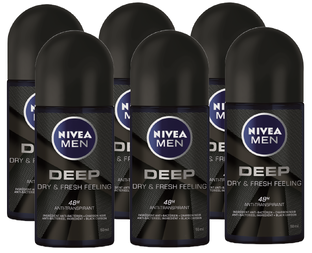 Nivea Men Deep Roll-On Voordeelverpakking 6x50ML