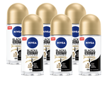 Nivea Black & White Silky Smooth Deodorant Roller Voordeelverpakking 6x50ML