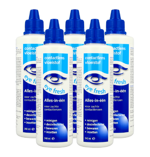 Eye Fresh Lenzenvloeistof Alles-In-1 Zacht Multiverpakking 5x240ML