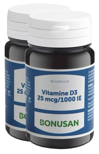 Bonusan Vitamine D3 25mcg/1000 IE Capsules Duoverpakking 2x90CP