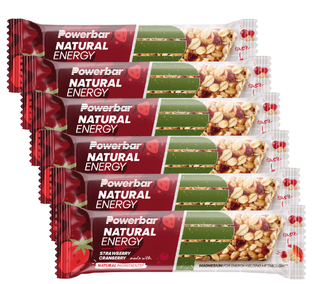 Powerbar Natural Energy Cereal Bar Strawberry en Cranberry Voordeelverpakking 6x40GR