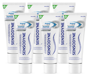 Sensodyne Rapid Relief Whitening Tandpasta voor gevoelige tanden 6x75ML