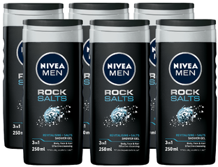 Nivea Men Rock Salts Shower Gel Voordeelverpakking 6x250ML