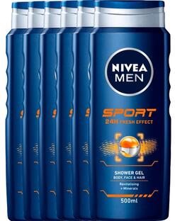 Nivea Men Sport Shower Gel Voordeelverpakking 6x500ML
