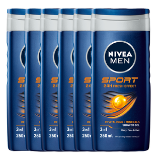 Nivea Men Sport Shower Gel Voordeelverpakking 6x250ML