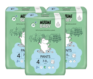 Moomin Baby Ecologische Luierbroekjes 4 Maxi Voordeelverpakking 3x40ST Moomin Baby Ecologische Luierbroekjes 4 Maxi Voordeelverpakking 3x40ST
