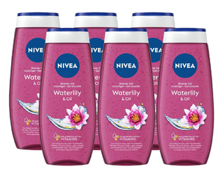 Nivea Waterlily & Oil Douchegel Voordeelverpakking 6x250ML Nivea Waterlily & Oil Douchegel Voordeelverpakking 6x250ML
