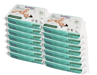 Bambo Nature Bio Babydoekjes 14x50ST Bambo Nature Bio Babydoekjes 14x50ST