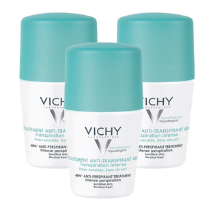 Vichy Deodorant Anti-Transpiratie Roller 48 uur - Multiverpakking 3x50ML Vichy Deodorant Anti-Transpiratie Roller 48 uur - Multiverpakking 3x50ML
