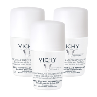 Vichy Deodorant Roller Gevoelige Huid - Multiverpakking 3x50ML Vichy Deodorant Roller Gevoelige Huid - Multiverpakking 3x50ML