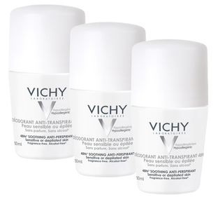 De Online Drogist Vichy Deodorant Roller Gevoelige Huid - Multiverpakking 3x50ML aanbieding