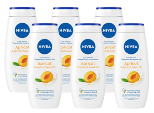 Nivea Apricot & Apricot seed Oil Care Shower Multiverpakking 6x250ML