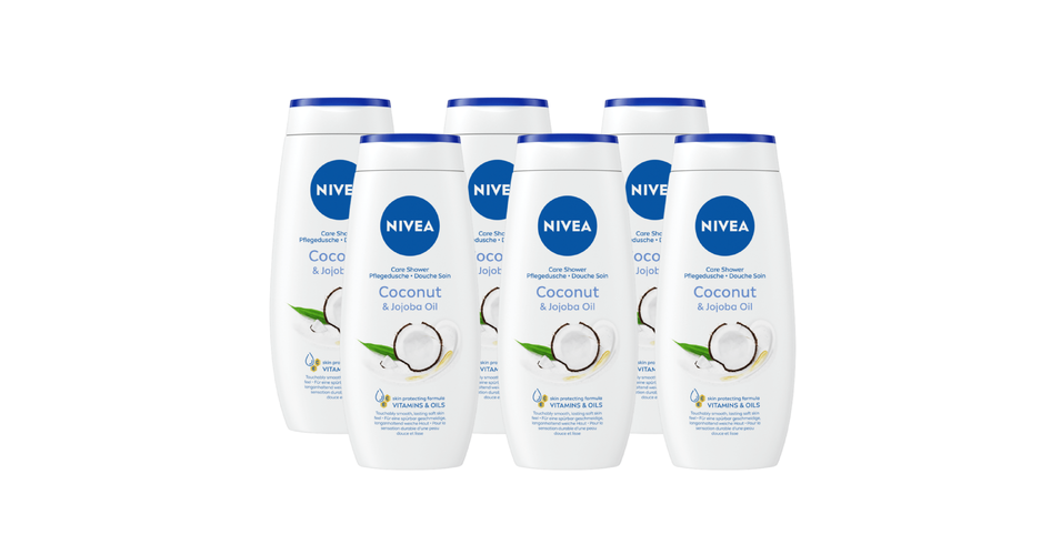 Nivea Coconut & Jojoba Oil Care Shower Multiverpakking 6x250ML