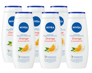 Nivea Orange & Avocado Oil Care Shower Multiverpakkingen 6x250ML Nivea Orange & Avocado Oil Care Shower Multiverpakkingen 6x250ML