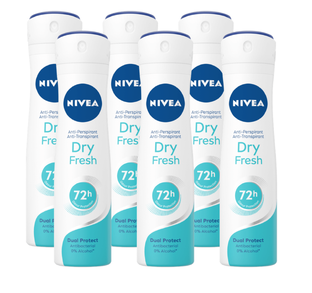 Nivea Dry Fresh Deodorant Spray Mulitverpakking 6x150ML Nivea Dry Fresh Deodorant Spray Mulitverpakking 6x150ML