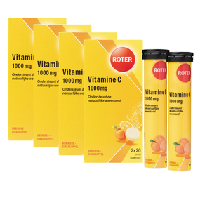 Roter Vitamine C 1000mg Bruistabletten Multiverpakking 4x40ST