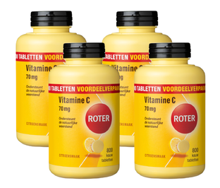 Roter Vitamine C 70mg Kauwtabletten Voordeelverpakking 4x800ST Roter Vitamine C 70mg Kauwtabletten Voordeelverpakking 4x800ST