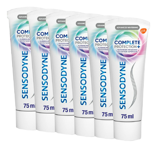 Sensodyne Complete Protection + Advanced Whitening Tandpasta 6x75ML