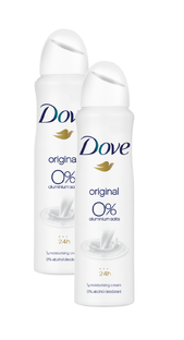 Dove Original 0% Deodorant Spray Duo 2x150ML Dove Original 0% Deodorant Spray Duo 2x150ML