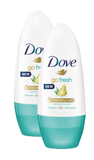 Dove Go Fresh Pear & Aloë Vera Deodorant Roller Duo 2x50ML Dove Go Fresh Pear & Aloë Vera Deodorant Roller Duo 2x50ML