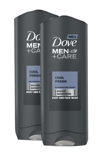 De Online Drogist Dove Men+Care Cool Fresh Douchegel Duo 2x400ML aanbieding
