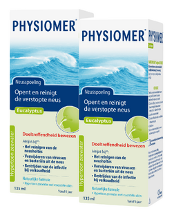 Physiomer Neusspoeling Eucalyptus - Duoverpakking 2x135ML Physiomer Neusspoeling Eucalyptus - Duoverpakking 2x135ML