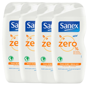 Sanex Zero %  Douchegel  Droge Huid - Multiverpakking 4x250ML