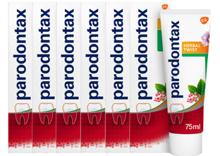 Parodontax Tandpasta Herbal Twist - Voordeelverpakking 6x75ML Parodontax Tandpasta Herbal Twist - Voordeelverpakking 6x75ML