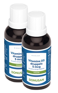 Bonusan Vitamine D3 5 mcg Druppels Duoverpakking 2x30ML