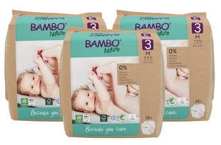 Bambo Nature Maat 3 Luiers M Multiverpakking 3x28ST Bambo Nature Maat 3 Luiers M Multiverpakking 3x28ST
