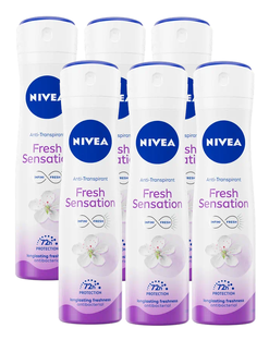 De Online Drogist Nivea Fresh Sensation Anti-Transpirant Spray Voordeelverpakking 6x150ML aanbieding