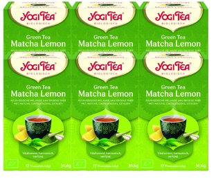 De Online Drogist Yogi Tea Green Tea Matcha Lemon Voordeelverpakking 6x17ST aanbieding
