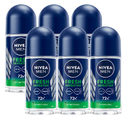 Nivea Men Fresh Sensation Antbacterial Deoroller Voordeelverpakking 6x50ML