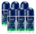 Nivea Men Fresh Sensation Antbacterial Deoroller Voordeelverpakking 6x50ML Nivea Men Fresh Sensation Antbacterial Deoroller Voordeelverpakking 6x50ML