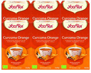 De Online Drogist Yogi Tea Curcuma Orange thee Voordeelverpakking 6x17ST aanbieding