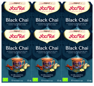 De Online Drogist Yogi Tea Black Chai Voordeelverpakking 6x17ST aanbieding