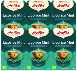 De Online Drogist Yogi Tea Licorice Mint Voordeelverpakking 6x17ST aanbieding