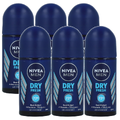 Nivea Men Dry Fresh Deodorant Roll-On Voordeelverpakking 6x50ML