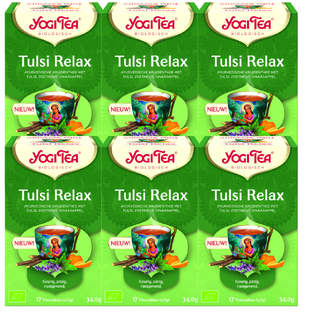 De Online Drogist Yogi Tea Tulsi Relax Voordeelverpakking 6x17ST aanbieding