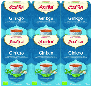 De Online Drogist Yogi Tea Ginkgo Voordeelverpakking 6x17ST aanbieding