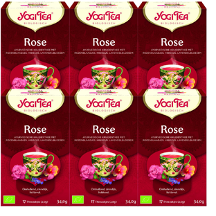 De Online Drogist Yogi Tea Rose Voordeelverpakking 6x17ST aanbieding