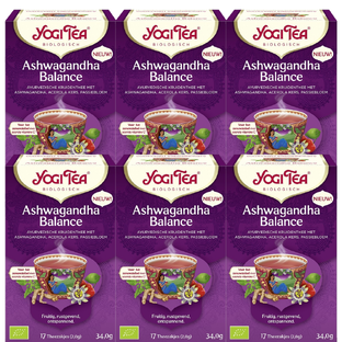 De Online Drogist Yogi Tea Ashwagandha Balance Voordeelverpakking 6x17ST aanbieding