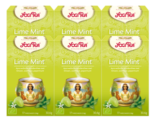 De Online Drogist Yogi Tea Lime Mint Voordeelverpakking 6x17ST aanbieding