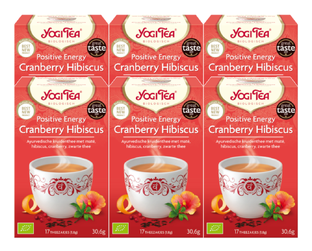 Yogi Tea Positive Energy Cranberry Hibiscus Voordeelverpakking 6x17ST