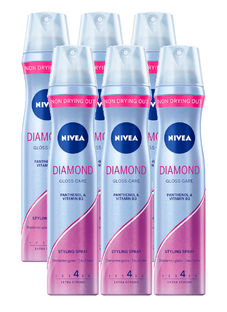 Nivea Diamond Gloss Care Styling Spray Voordeelverpakking 6x250ML Nivea Diamond Gloss Care Styling Spray Voordeelverpakking 6x250ML