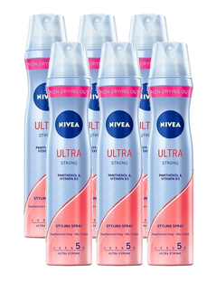 De Online Drogist Nivea Ultra Strong Styling Spray Voordeelverpakking 6x250ML aanbieding